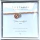 Life Charms - Armband - Verguld -  Dikke knuffel!  xxx - Peace teken en hartje