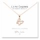 480513 - Life Charms - YY13 - Necklace Rose gold Crystal Butterfly