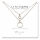 480515 - Life Charms - YY15 - Necklace 2 layer CZ Silver Forever Circle