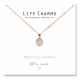 Life Charms - YY20 - Rose gold Pave Disc Necklace