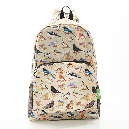 Eco Chic - Backpack - B16GN - Green - Wild Birds