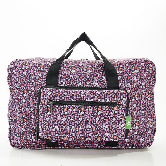 Eco Chic - Foldable Holdall (weekendtas) - D04PP - Purple - Ditsy