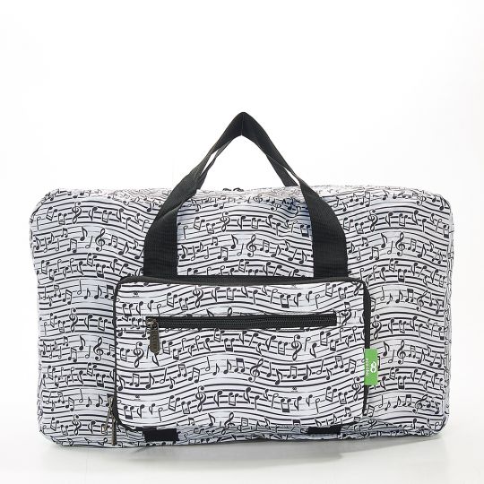Eco Chic - Foldable Holdall (weekendtas) - D10WT - White - Music