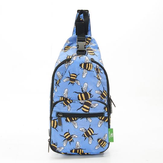 Eco Chic - Crossbody Bag - I13BU - Blue - Bees