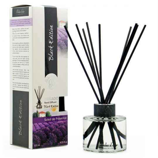 Boles d'olor geurstokjes Black Edition + 125 ml geurolie - Lavendel 