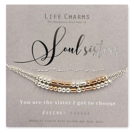 Life Charms - SM14- armband Secret Message - Soul Sisters