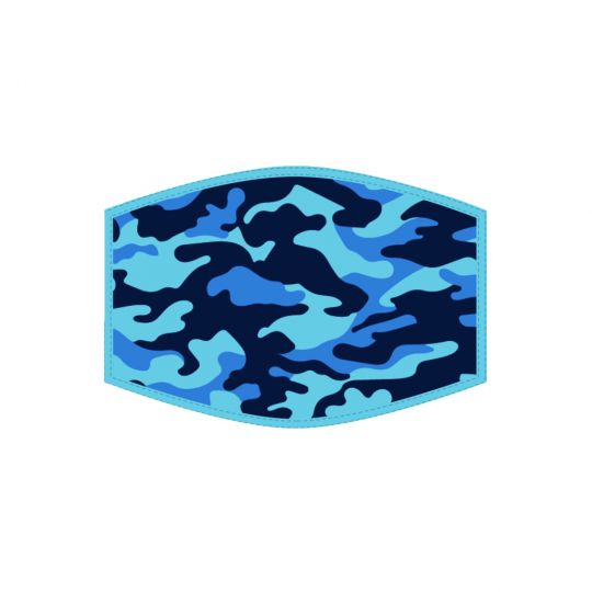 Mondkapje - Kind - Blue Camouflage