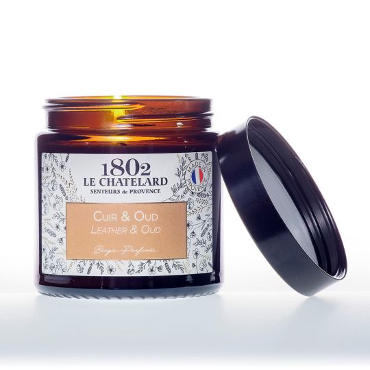 LC1802 - Candle Scented - BAUT-205 - Leather-Oud - 80 gram