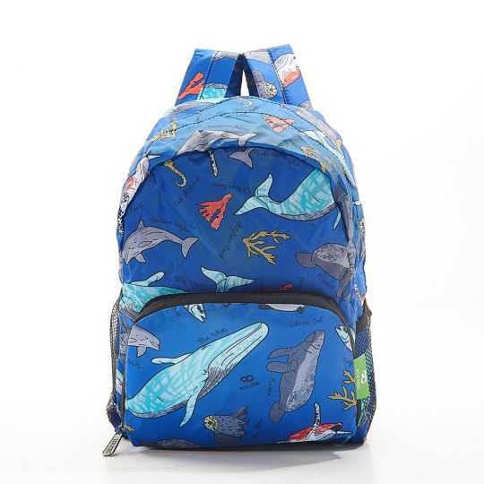 Eco Chic - Mini Backpack - G05BU - Blue - Sea Creatures  