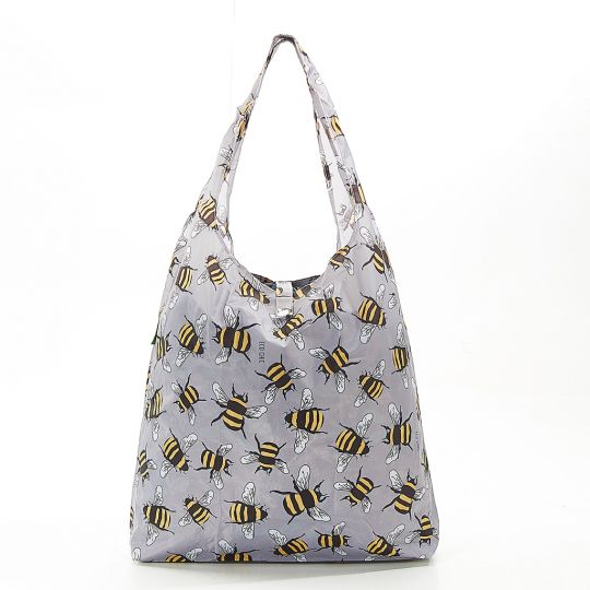 Eco Chic - Foldaway Shopper - A30GY - Grey - Bees 