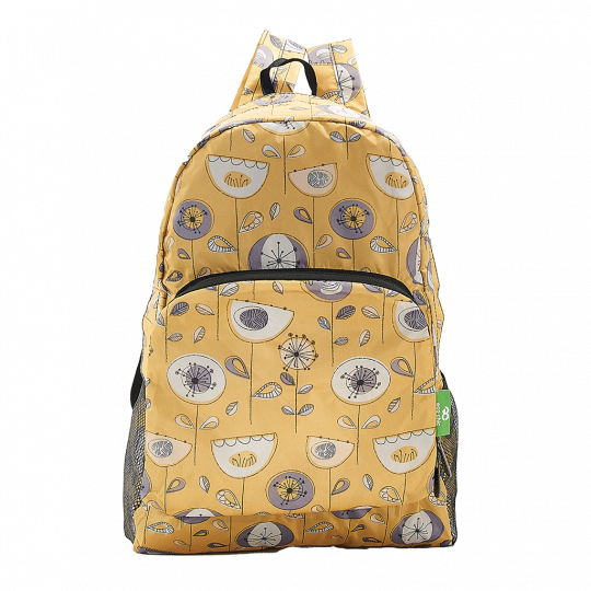 Eco Chic - Backpack - B17MD - Mustard - 1950's Flower 