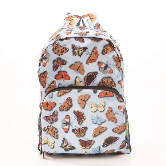 Eco Chic - Backpack - B38BU - Blue - Wild Butterflies 