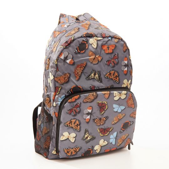 Eco Chic - Backpack - B38GY - Grey - Wild Butterflies 
