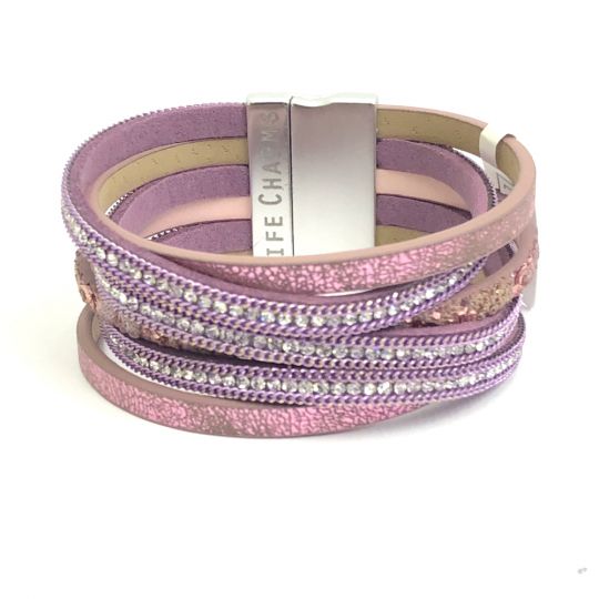 480314 - Life Charms - BT14 - 6 Row Mulberry Wrap bracelet