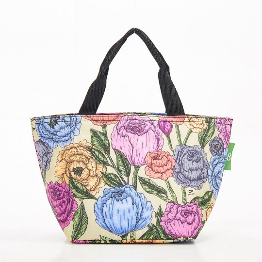 Eco Chic - Cool Lunch Bag - C11GN - Green - Peonies  