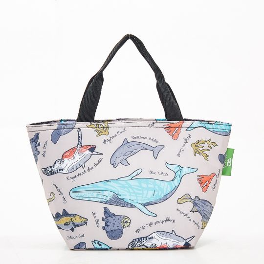 Eco Chic - Cool Lunch Bag - C12GY - Grey - Sea Creatures*