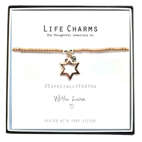 Life Charms - EFYENCOO2STAR - Bracelet Rose Gold Star bracelet