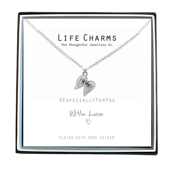 480612 - Life Charms - ELJN0012 - Necklace Silver Angel Wings**