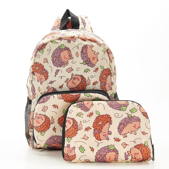 Eco Chic - Mini Backpack - G13BG - Beige - Hedgehog     