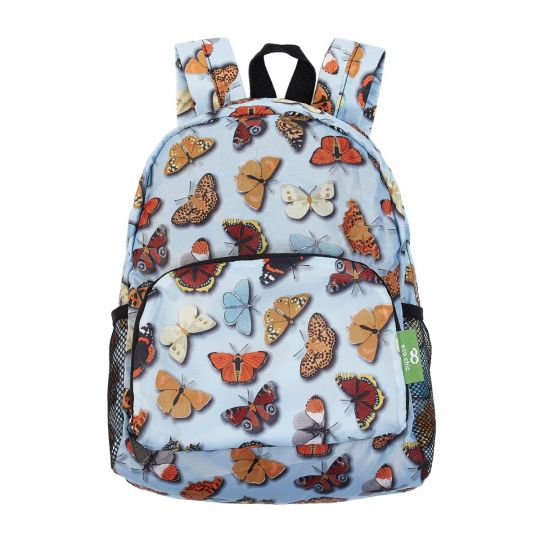 Eco Chic - Mini Backpack - G24BU - Blue - Wild Butterflies   