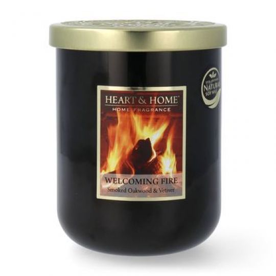 Heart & Home Geurkaars in pot - Welcoming Fire (groot)