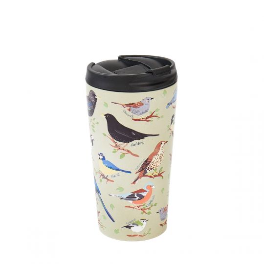 Eco Chic - The Travel Mug  (thermosbeker) - N02- Green - Wild Birds 