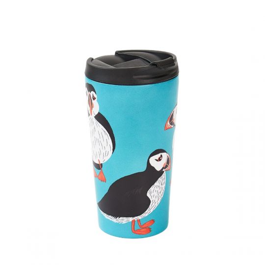 Eco Chic - The Travel Mug  (thermosbeker) - N09 - Teal - Stacking Puffin   