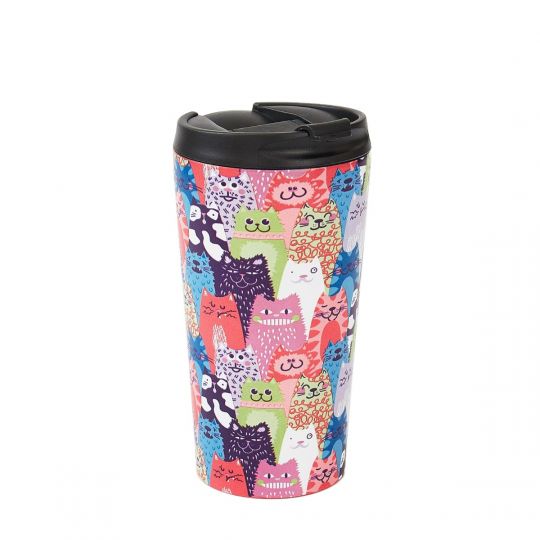 Eco Chic - The Travel Mug  (thermosbeker) - N10 - Multiple - Stacking Cats     