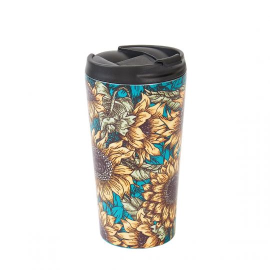 Eco Chic - The Travel Mug  (thermosbeker) - N15 - Teal - Sunflower    