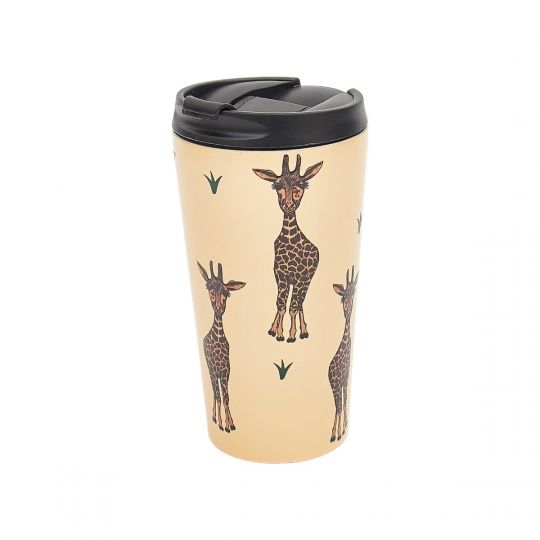 Eco Chic - The Travel Mug  (thermosbeker) - N26 - Beige Giraffes NIEUW