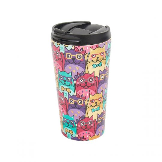 Eco Chic - The Travel Mug  (thermosbeker) - N27 - Multiple Glasses Cat 