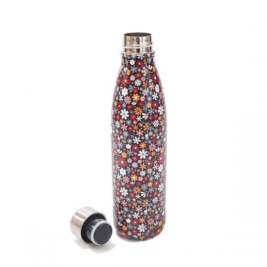 Eco Chic - Thermal Bottle (thermosfles) - T21 -  Black - Ditsy 