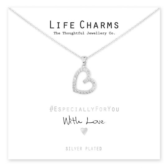 482005 - Life Charms - YY05SIL - Necklace Silver Open Heart 