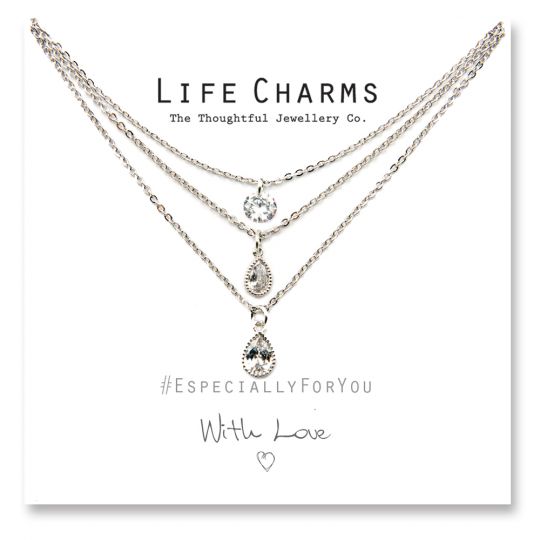 480521 - Life Charms - YY21 - Necklace 3 layer Crystal